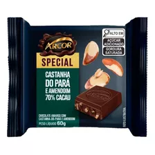 Chocolate Amargo Special 70% Cacau Castanha Do Pará Amendoim