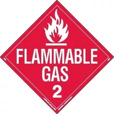 Labelmaster Zmg8 Flammable Gas Hazmat Placard Worded