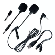Sistema De Transmisión Inalámbrica Uhf Micrófono Entrevistas Color Negro