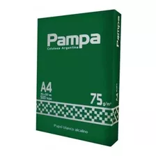 Papel Resma A4 75 Grs Pampa 500 Hojas Blancas 