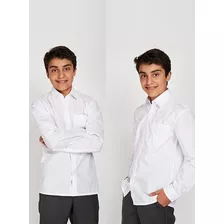 Camisa Adulto Escolar Blanca Uniforme Clásica S-xxl