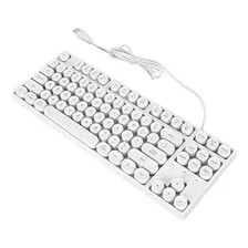 Teclado Mecánico Retro Con Teclas Redondas