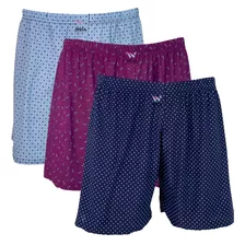 Kit 3 Cueca Samba Canção Short Dormir Masculino Malha Fria