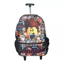 Mochila Infantil Roblox Games Rodinhas Bolsa Escolar 