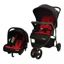 Cochecito De 3 Ruedas Avanti Defender Rojo Con Chasis Color Negro