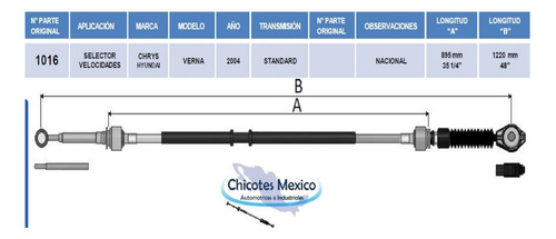 Chicote Para Hyundai Verna 2004, Estndar. Foto 4