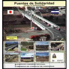 Honduras 2003 - Puentes - Hojita Con 7 Valores Y 1 Bloque