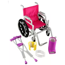 Silla De Ruedas Y Muletas Para Muñeca Click N 'play American