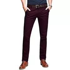 Match Mens Slim Tapered Flat Front Casual Pantalones