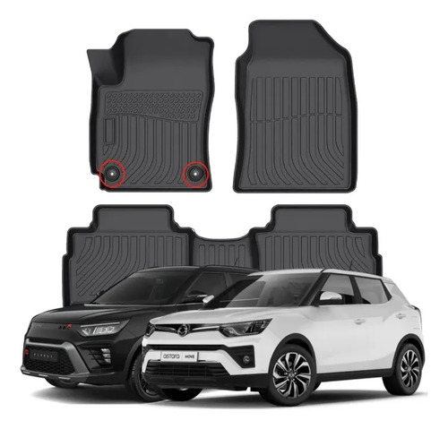Cubre Pisos Calce Perfecto Ssangyong Tivoli  - 3 Piezas 4wd