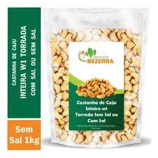 Castanha De Caju W1 Inteira Torrada Sem Sal - 1kg Safra Nova