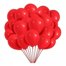 Set 100 Globos Rojos De Cumpleaños 25 Cm Fiesta Decoracion