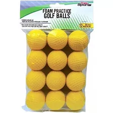 Pelotas De Golf Espuma 12 Unidades Amarillo