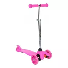 Patinete Infantil 3 Rodas Em Gel E Led Colorido Freio Rosa