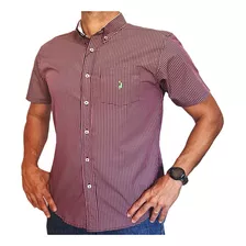 Camisa Masculina Austin Western Manga Curta Xadrez Pr/rox