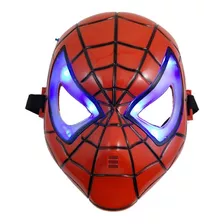 Spiderman Hombre Araña Mascara Electronica Ojos Led Azul