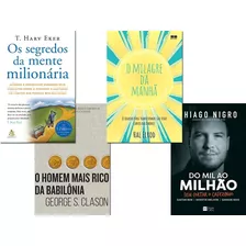 Livro Milagre Da Manhã+ Mente Milionaria+ Homem Mais Rico+ 1