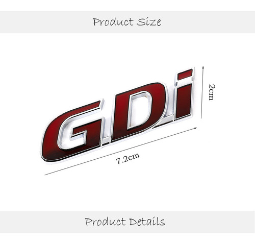 Pegatina Coche Gdi Logo Para Compatible Con Hyundai Gdi Foto 2