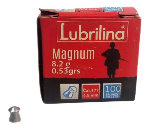 Balines Lubrilina Magnum Cal 17 4,5 Mm 0,53gr X 100 Unidades