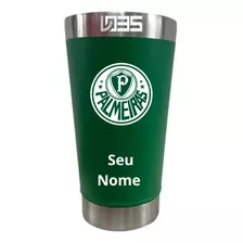 Copo Térmico Do Palmeiras C/ Tampa E Abridor 473ml