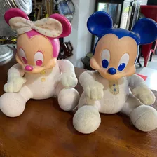 Bonecos Pelúcia Estrela Mickey E Minie Antigos