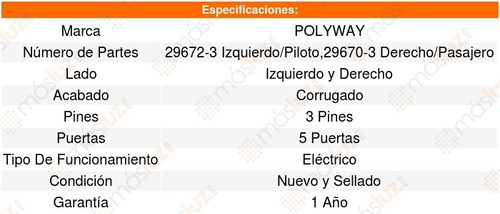 Set 2 Espejos Polyway Ford Fiesta 03_10 Foto 4