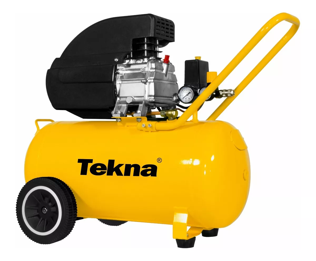 Compressor De Ar Elétrico Portátil Tekna Cp8550c Monofásica Amarelo 127v 60hz