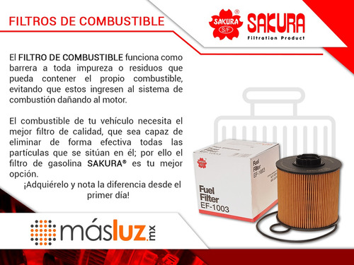 (1) Filtro Combustible Peugeot 206 4 Cil 1.4l 09/12 Sakura Foto 4