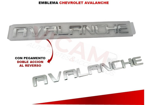 Emblema Para Tapa De Caja Chevrolet Avalanche 02-13 Cromado Foto 2