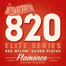 La Bella 820 Flamenco Guit. Clasica Nylon Plata Y Rojo