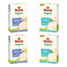 Cereal Para Bebé Orgánico Holle (4 Cajas) (2 Avena 2 Arroz)