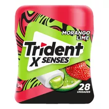 Chiclete Trident X Senses Sabor Morango Lime 54g