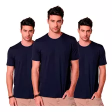 Camiseta Masculina Básica Premium Kit Com 3