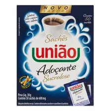 Adoçante Em Pó Sucralose União Caixa 30g 50 Unidades