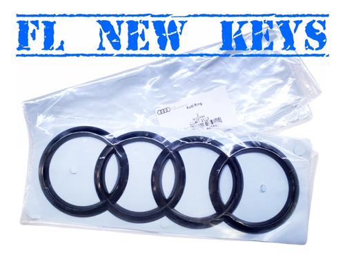 Kit 3 Emblemas Audi S5 Coupe Gloss Black Originales 2021-25 Foto 4