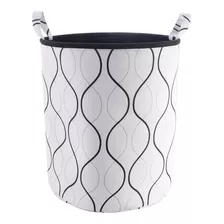 Cesta Decorativa Para Ropa Ondas Black