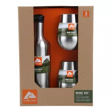 Ozark Trail Set 3 Botella Vasos Para Vino Acero Inoxidable 