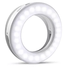 Criacr Selfie Ring Light, 3 Lighting Modes Rechargeable...