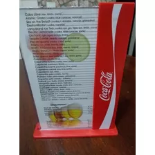 Cartilla Mesa Menú Acrílico Transparente Coca Cola 14x20