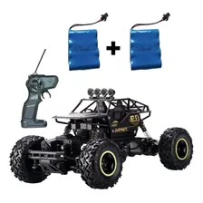 Carrinho 4x4 Metal Crawler Rc 2.4 Monster + 01 Bateria Extra