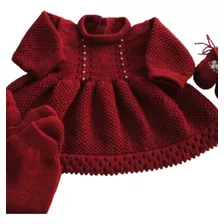 Kit Maternidade Prematuro Vestido Calça Sapatinho Vermelho