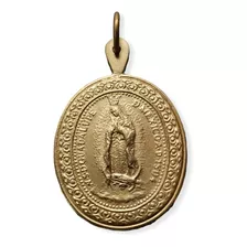 Medalla Oro 18k Virgen De Guadalupe Troquel Antiguo #1355