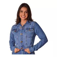 Jaqueta Cropped Feminina Sarja Branca Curta Premium