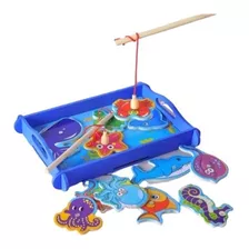 Juego De Pesca Magnético Madera Didáctico Niños Montessori