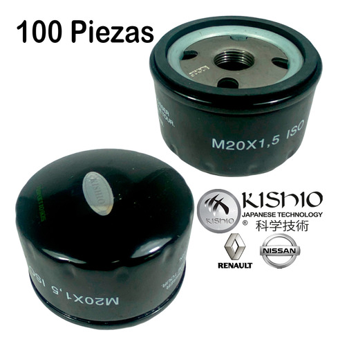100 Filtros De Aceite Para Nissan Platina 1.6l 16v 02-10 K4m Foto 4