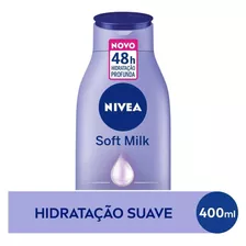  Loção Deo-hidratante Nivea Soft Milk Frasco 400 Ml
