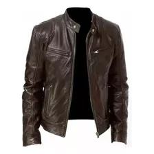 A Chaqueta Casual De Cuero Impermeable Para Hombre