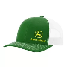 Gorro Jockey John Deere Espalda De Malla Blanca Original