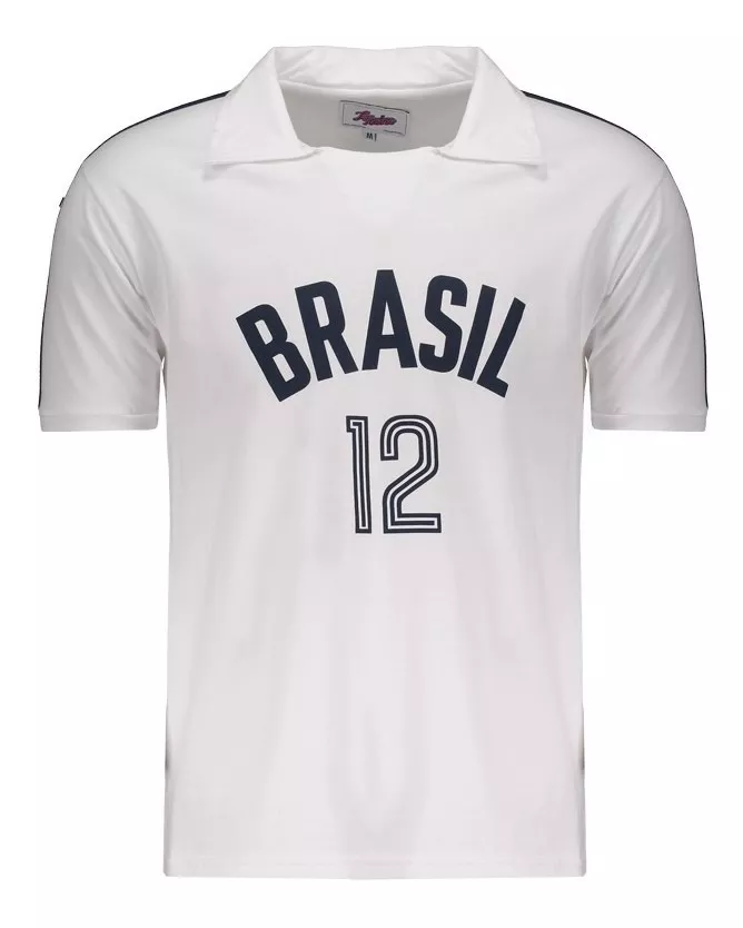 Camisa Brasil Vôlei Retrô Branca