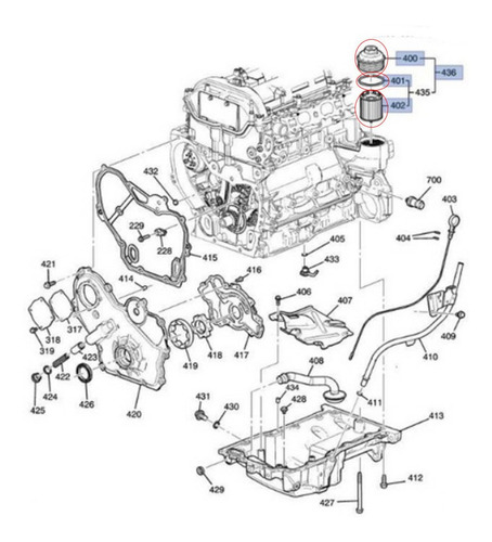 Tapa C/filtro De Aceite Pontiac Grand Am L4 2.2l 2002 Foto 5